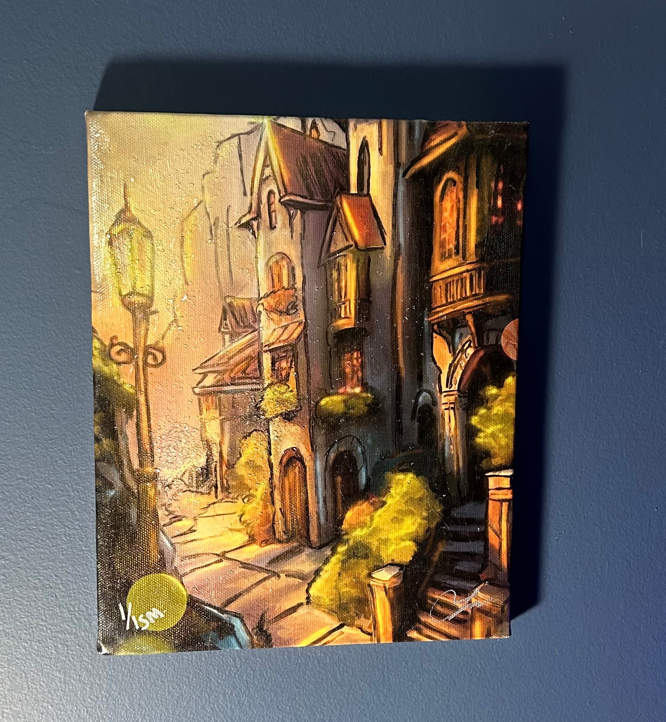 Middle City Evening in Middle City Small Original – PJ the Painter