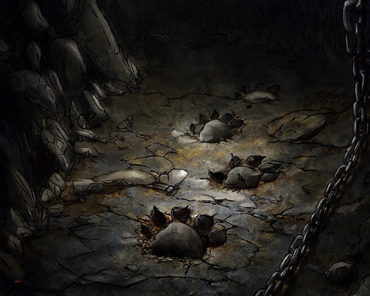 Tracks along the Cavern Floor