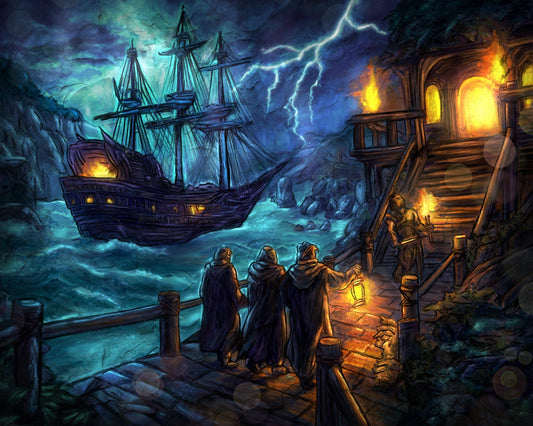 Storm Dock of the Ember-Lit Galleon